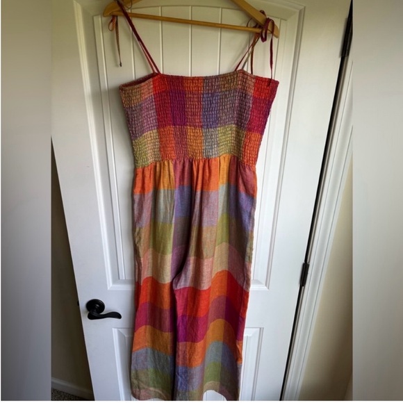 Multicolor Plaid Women's Jumpsuit - Picture 7 of 9